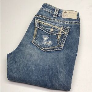 SILVER SUKI FLAP SLIM JEANS 34x31 ⭐️